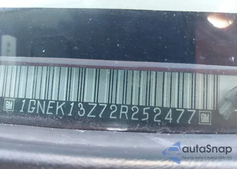 2002 Chevrolet Tahoe Lt z USA, uszkodzony, nr VIN 1GNEK13Z72R252477